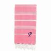 Bed & Bath * | Linum Home Textiles Turkish Cotton Lucky Personalized Pestemal Beach Towel