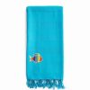 Bed & Bath * | Linum Home Textiles Turkish Cotton Summer Fun Sparkling Rainbow Fish Pestemal Beach Towel Turquoise