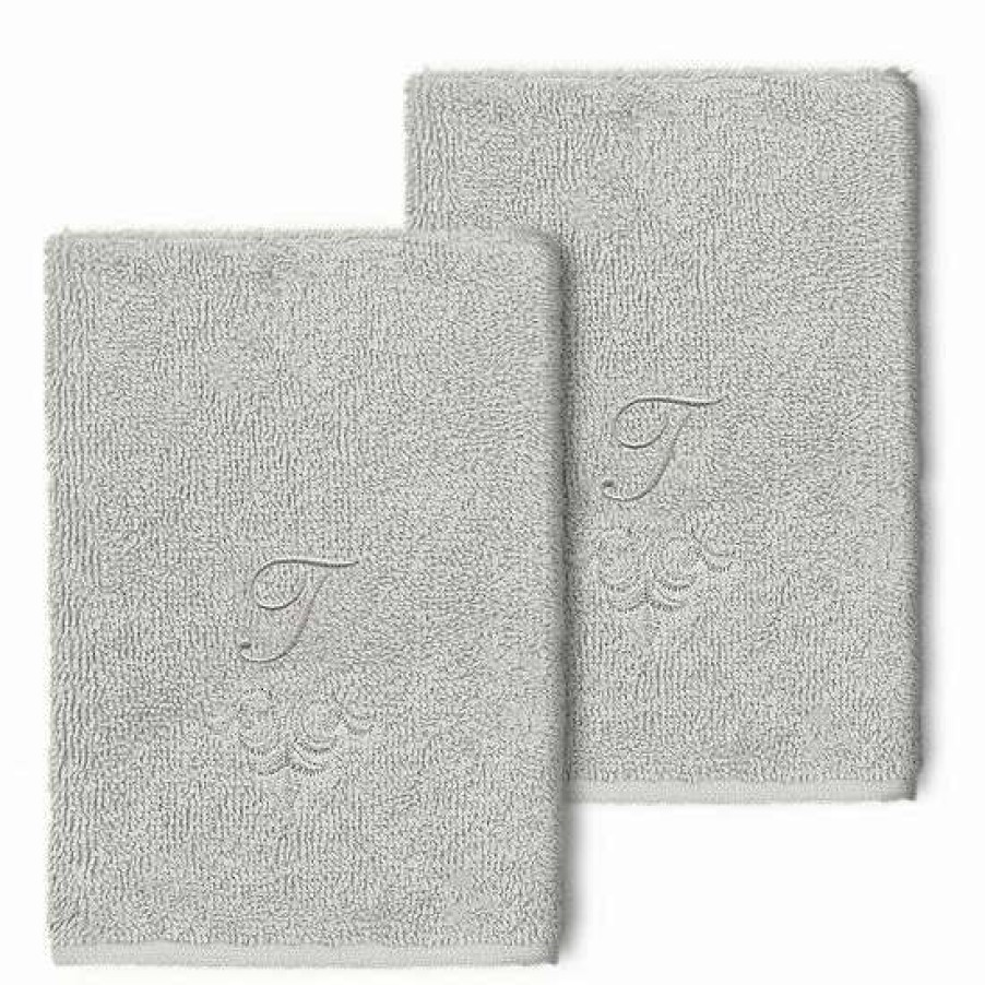 Bed & Bath * | Linum Home Textiles Turkish Cotton Monica 2-Piece Embellished Washcloth Set