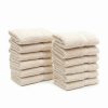 Bed & Bath * | Linum Home Textiles 12-Pack Textiles Turkish Cotton Sinemis Terry Washcloth Set Beige