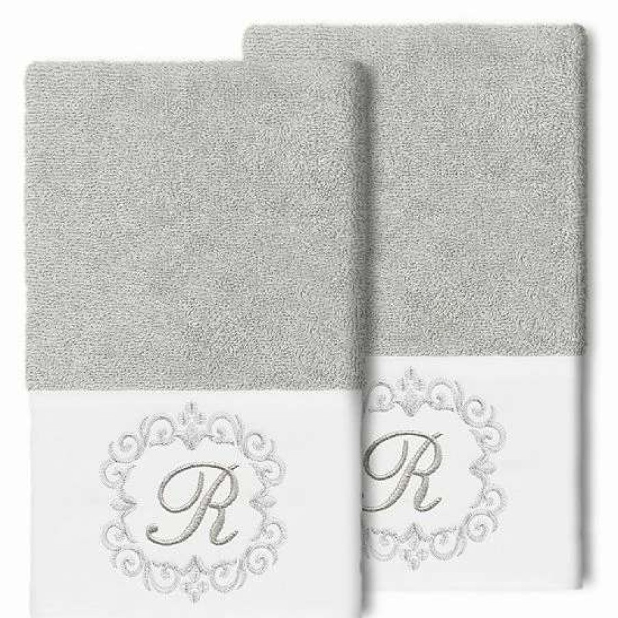 Bed & Bath * | Linum Home Textiles Turkish Cotton Monica 2-Piece Embellished Hand Towel Set