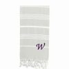 Bed & Bath * | Linum Home Textiles Turkish Cotton Lucky Personalized Pestemal Beach Towel