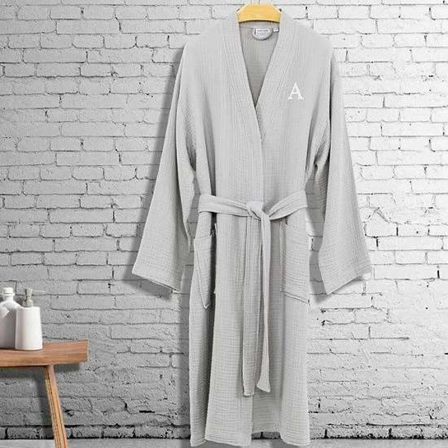 Clothing * | Linum Home Textiles Turkish Cotton Smyrna Personalized Luxury Robe