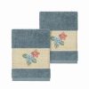 Bed & Bath * | Linum Home Textiles Turkish Cotton Caroline Embellished Washcloth Set Latte