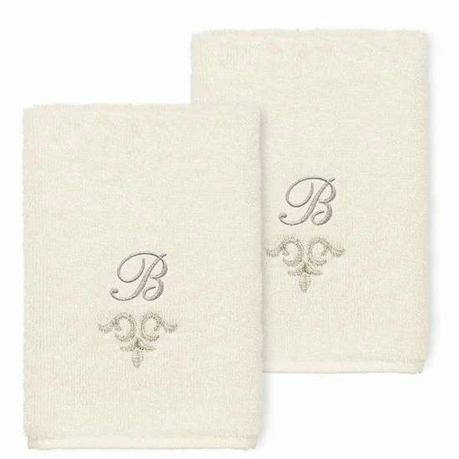 Bed & Bath * | Linum Home Textiles Turkish Cotton Monica Embellished Washcloth Set