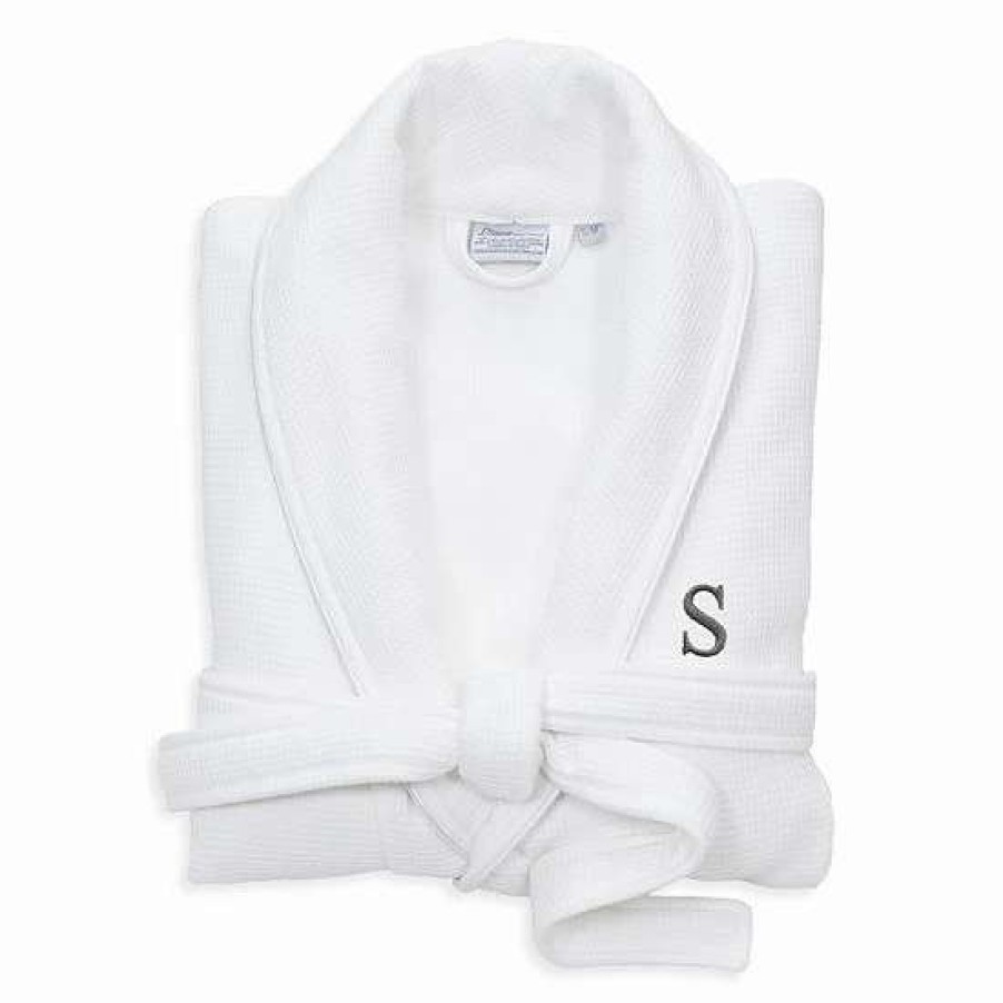 Clothing * | Linum Home Textiles Turkish Cotton Personalized Waffle Terry Bathrobe