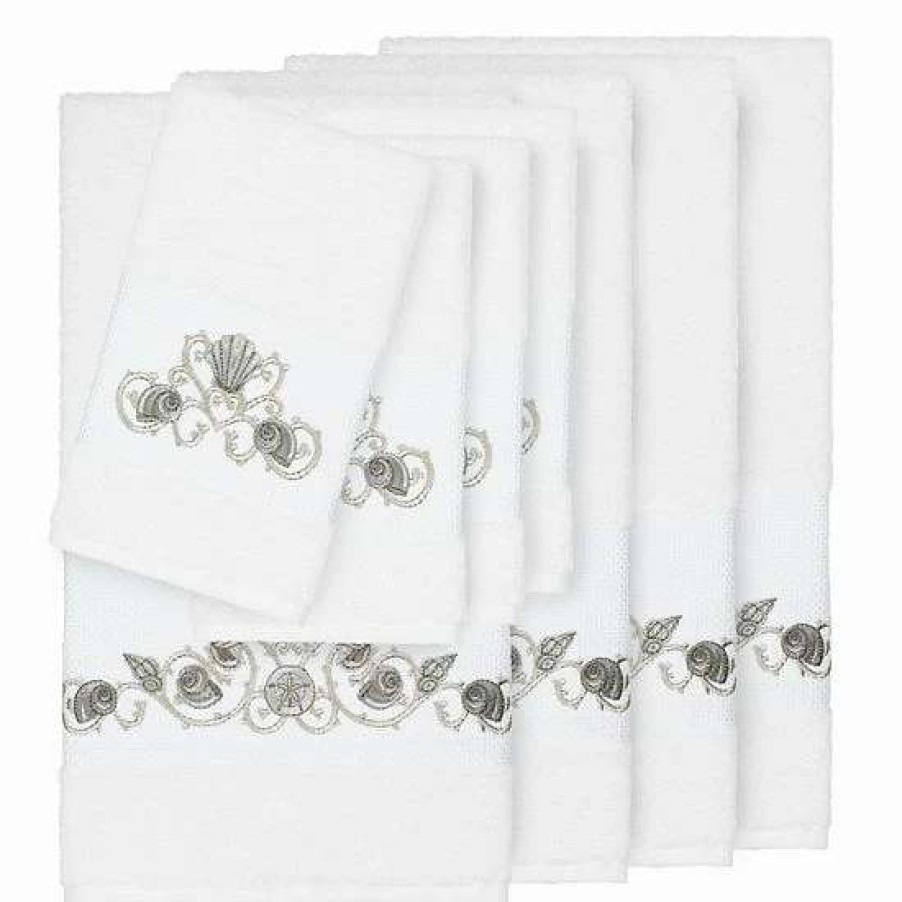 Bed & Bath * | Linum Home Textiles Bella 8-Piece Embellished Bath Towel Set Cream