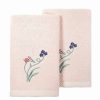 Bed & Bath * | Linum Home Textiles Turkish Cotton Stella 2-Piece Embellished Fingertip Towel Set Beige