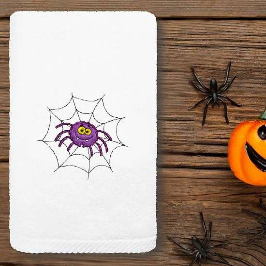 Bed & Bath * | Linum Home Textiles Spider Embroidered Luxury Turkish Cotton Hand Towel Sand