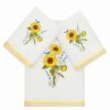 Bed & Bath * | Linum Home Textiles Turkish Cotton Girasol 3-Piece Embellished Towel Set White