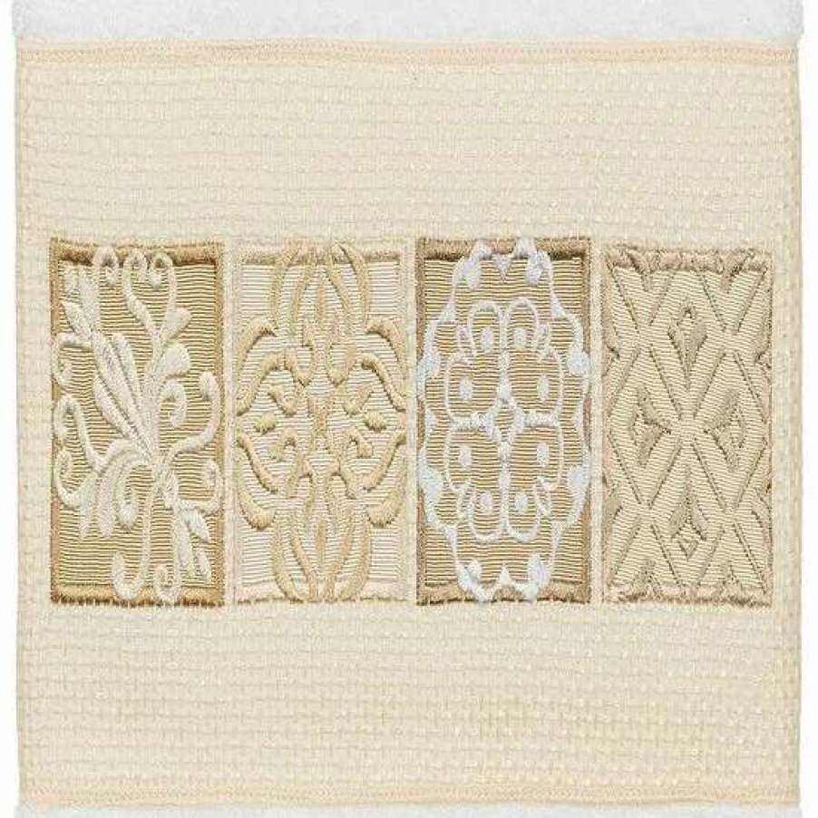 Bed & Bath * | Linum Home Textiles Turkish Cotton Vivian 3-Piece Embellished Bath Towel Set White