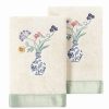 Bed & Bath * | Linum Home Textiles Turkish Cotton Stella 2-Piece Embellished Hand Towel Set Blush