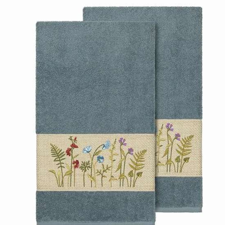 Bed & Bath * | Linum Home Textiles Serenity Embellished Bath Towel Set Tea Rose