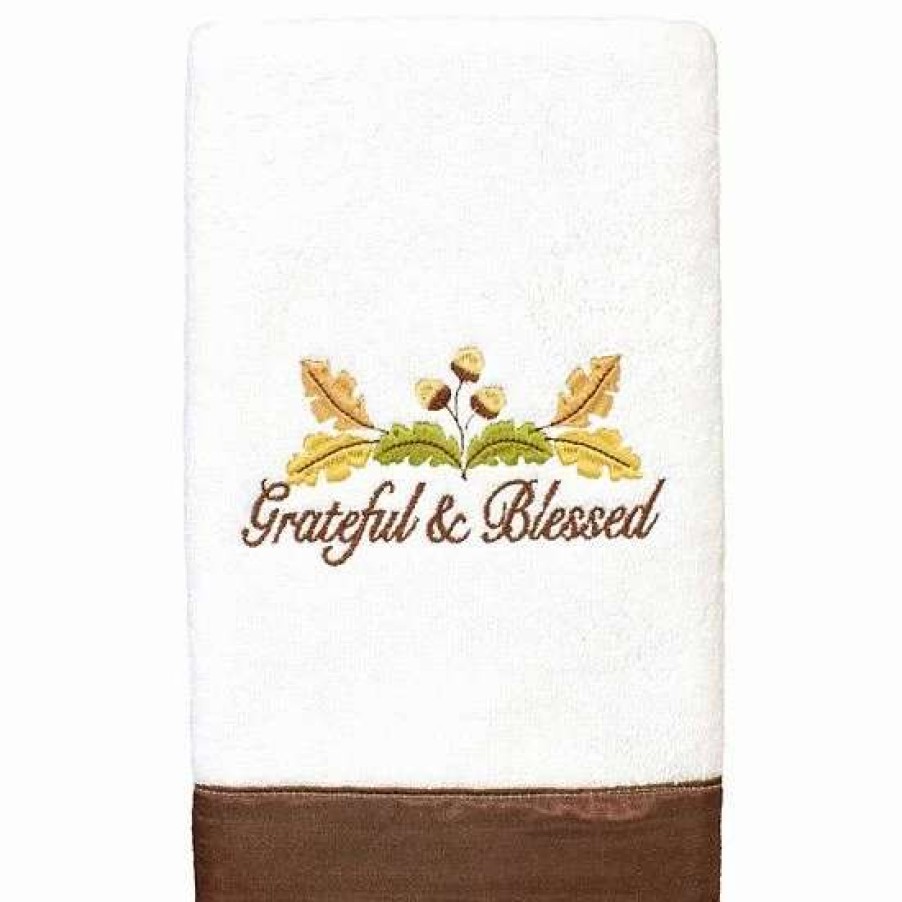 Bed & Bath * | Linum Home Textiles 2-Pack Blessed Embroidered Hand Towel Sand