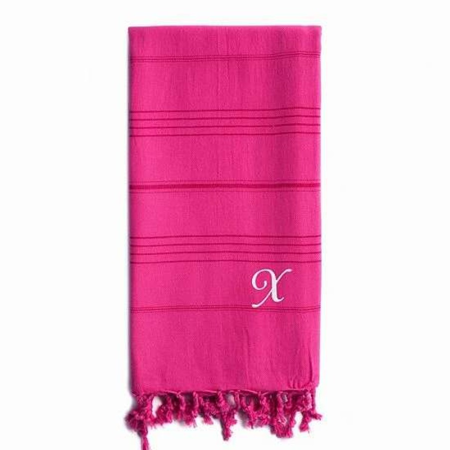 Bed & Bath * | Linum Home Textiles Turkish Cotton Summer Fun Personalized Pestemal Beach Towel