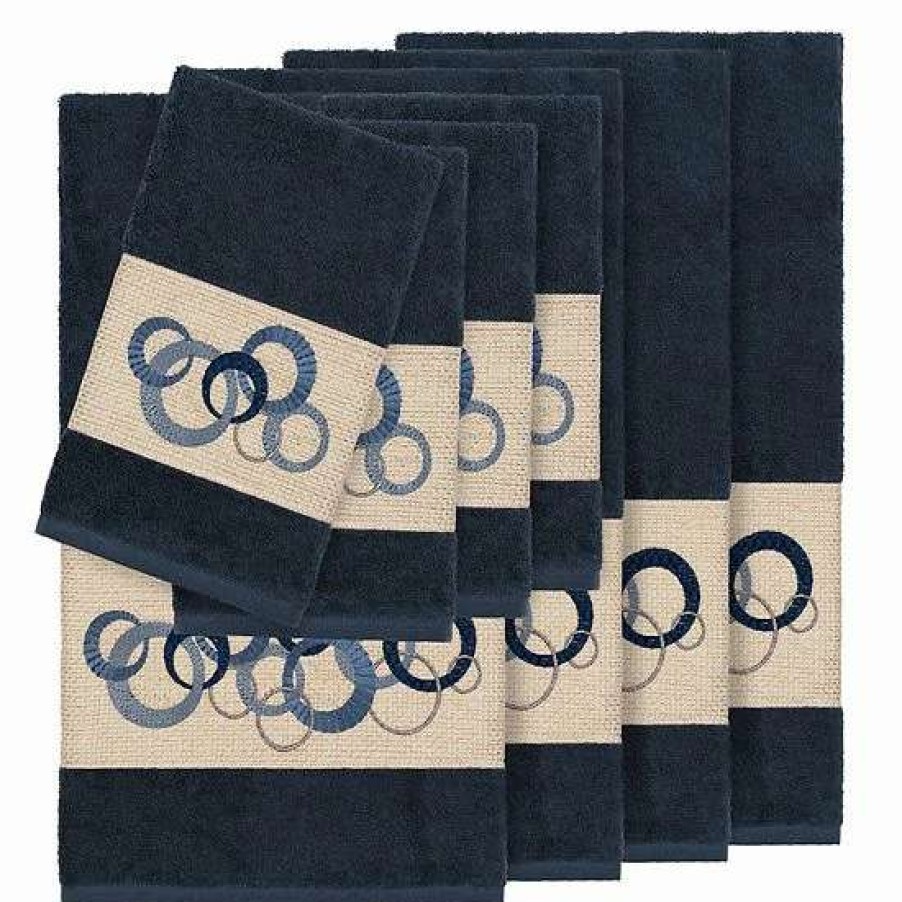 Bed & Bath * | Linum Home Textiles Turkish Cotton Annabelle 8-Piece Embellished Towel Set Latte