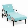 Bed & Bath * | Linum Home Textiles Turkish Cotton Personalized Chaise Lounge Chair Slipcover & Side Pockets