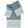 Bed & Bath * | Linum Home Textiles Turkish Cotton Arian 3-Piece Cream Lace Embellished Towel Set