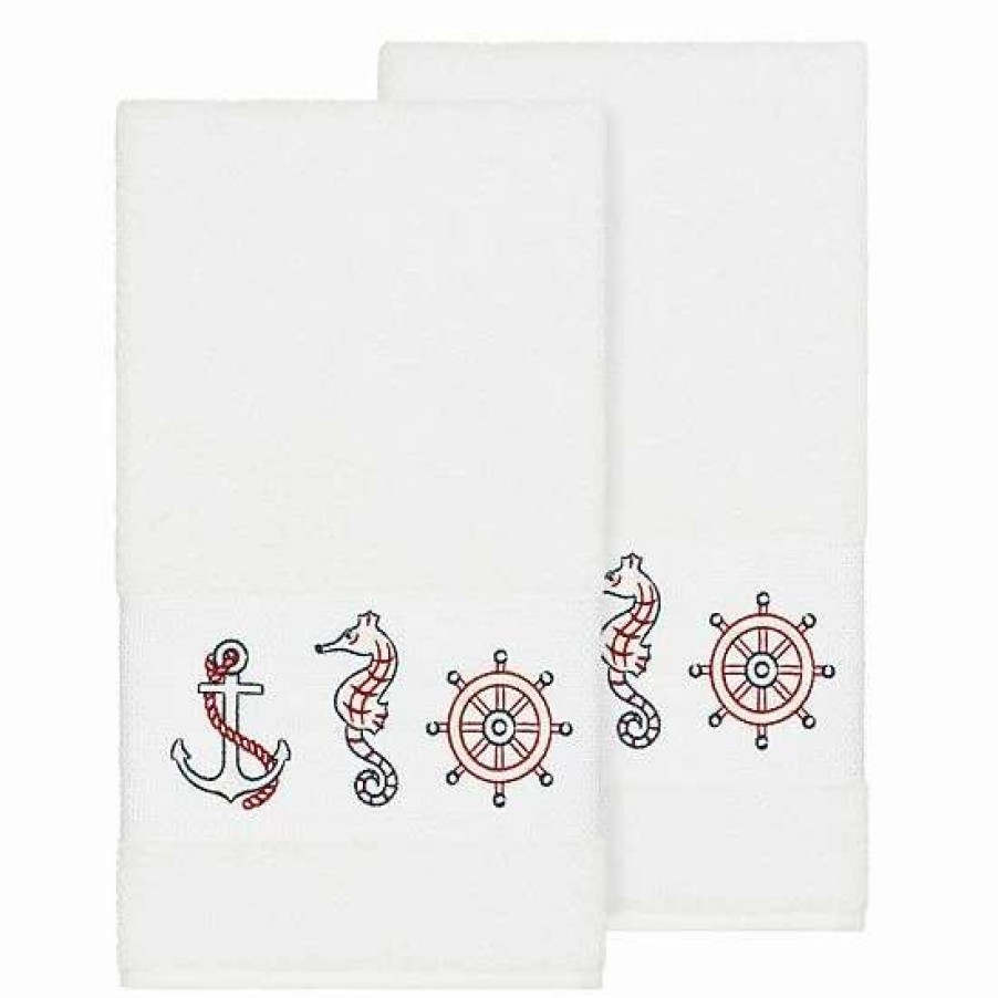 Bed & Bath * | Linum Home Textiles Turkish Cotton Easton Embellished Bath Towel Set Cream