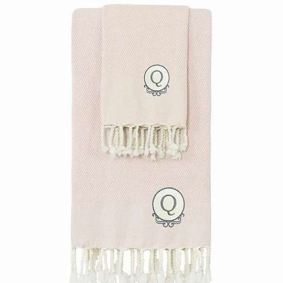 Bed & Bath * | Linum Home Textiles Turkish Cotton Personalized Fun In Paradise Pestemal Beach And Hand Towel Set