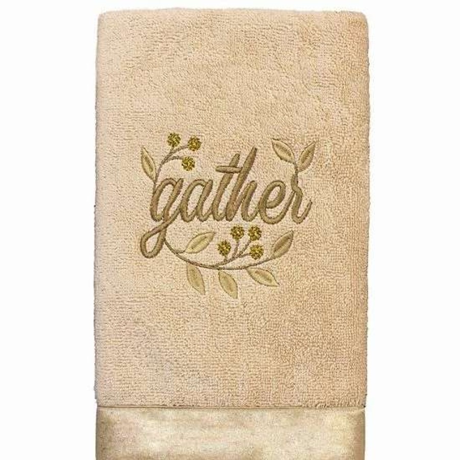 Bed & Bath * | Linum Home Textiles 2-Pack Gather Embroidered Hand Towel White