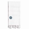 Bed & Bath * | Linum Home Textiles Turkish Cotton Summer Fun Horoscope Cancer Pestemal Beach Towel White Cancer