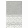 Bed & Bath * | Linum Home Textiles Turkish Cotton Aiden White Lace Embellished Hand Towel