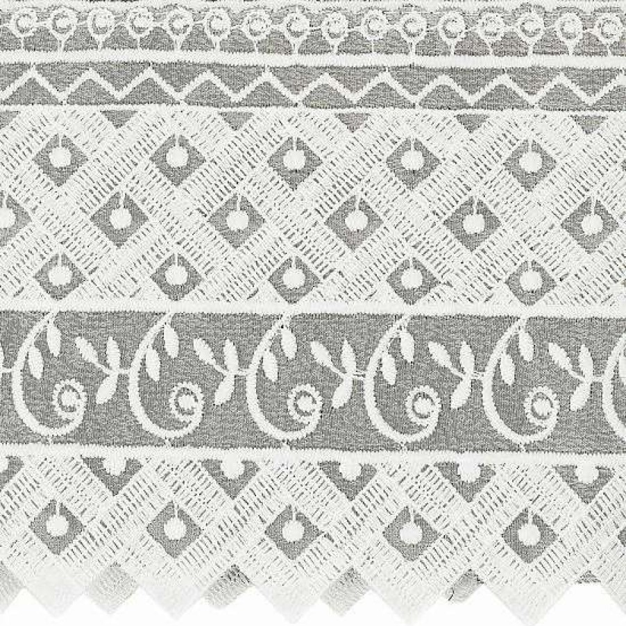 Bed & Bath * | Linum Home Textiles Turkish Cotton Aiden White Lace Embellished Hand Towel