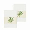 Bed & Bath * | Linum Home Textiles Turkish Cotton Zoe Embellished Washcloth Set Cream