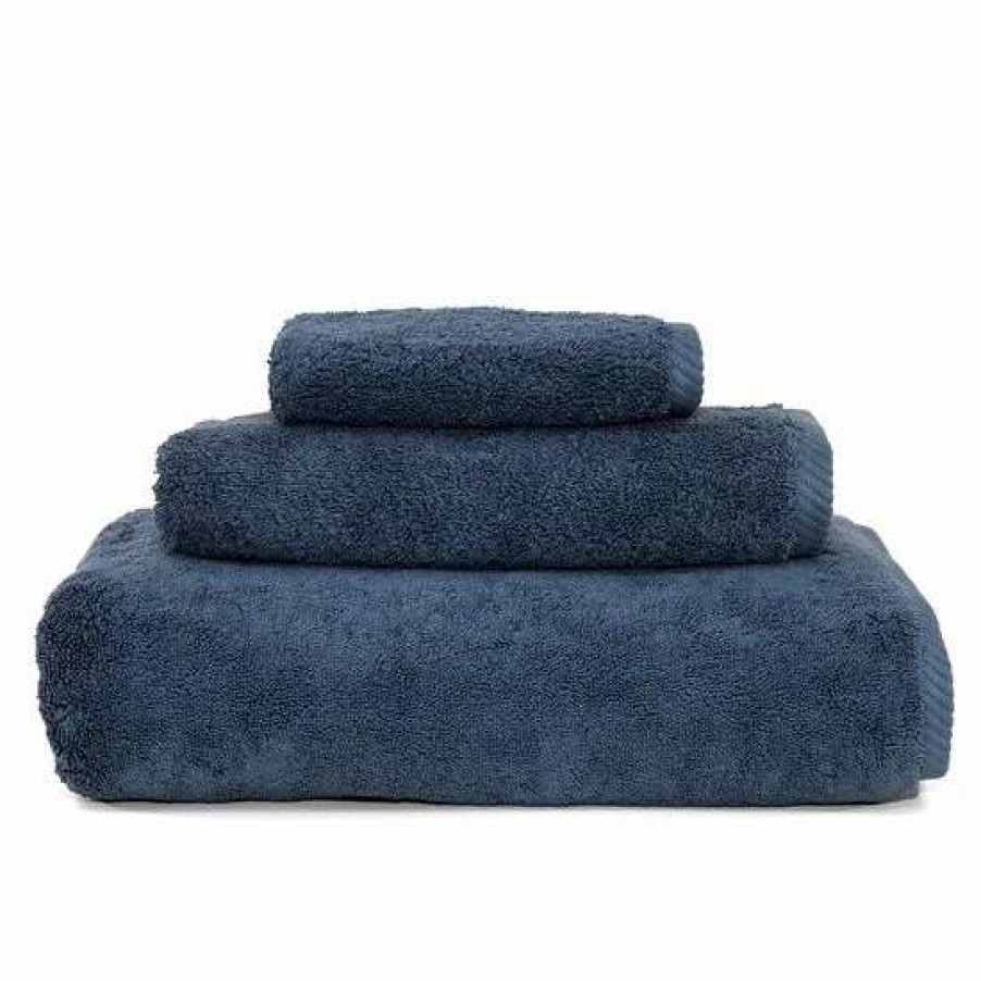 Bed & Bath * | Linum Home Textiles Soft Twist 3-Pc. Bath Towel Set Midnight Blue