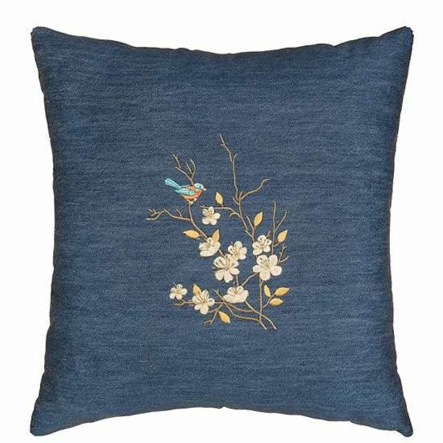 Home Decor * | Linum Home Textiles Springtime Denim Decorative Square Throw Pillow Cover