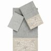 Bed & Bath * | Linum Home Textiles Turkish Cotton Braelyn 3-Piece Embellished Towel Set Dark Gray