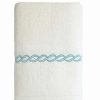 Bed & Bath * | Linum Home Textiles Soft Twist Cadena Towel White Sky Blue