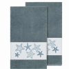 Bed & Bath * | Linum Home Textiles Lydia Embellished Bath Towel Set Light Gray