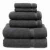 Bed & Bath * | Linum Home Textiles Herringbone 6-Pc. Bath Towel Set Gray