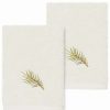 Bed & Bath * | Linum Home Textiles Turkish Cotton Pierre 2-Piece Embellished Washcloth Set Latte