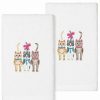 Bed & Bath * | Linum Home Textiles Turkish Cotton Cats Embroidered 2-Pack Hand Towel Set White