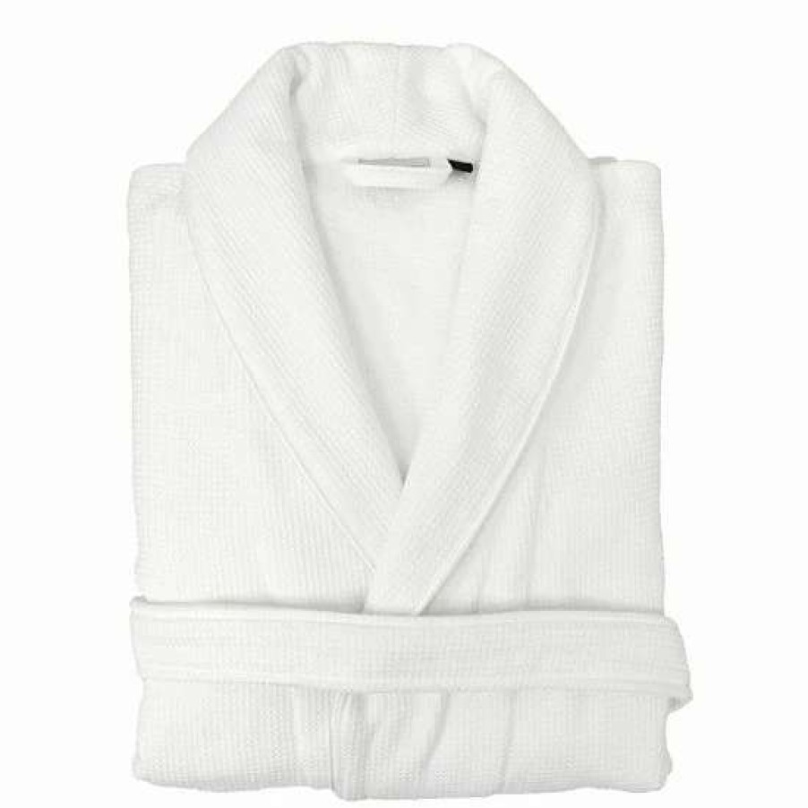 Clothing * | Linum Home Textiles Unisex Waffle Weave Terry Bathrobe