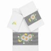 Bed & Bath * | Linum Home Textiles Turkish Cotton Daisy 3-Piece Embellished Towel Set Latte