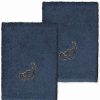 Bed & Bath * | Linum Home Textiles Turkish Cotton April 2-Piece Embellished Washcloth Set Latte