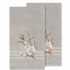 Bed & Bath * | Linum Home Textiles Turkish Cotton Spring Time Embellished Bath Towel Set Tea Rose