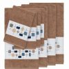 Bed & Bath * | Linum Home Textiles 8-Piece Turkish Cotton Khloe Embellished Towel Set Midnight Blue