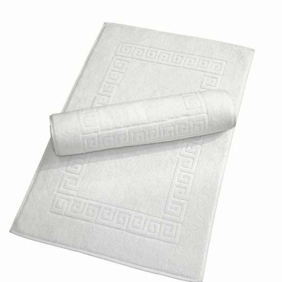 Bed & Bath * | Linum Home Textiles 2-Pk. Terry Greek Key Bath Mats