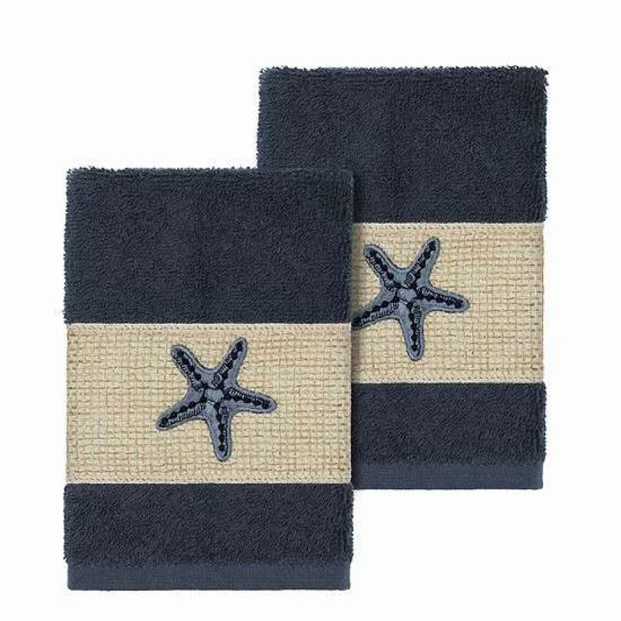 Bed & Bath * | Linum Home Textiles Lydia Embellished Washcloth Set Cream