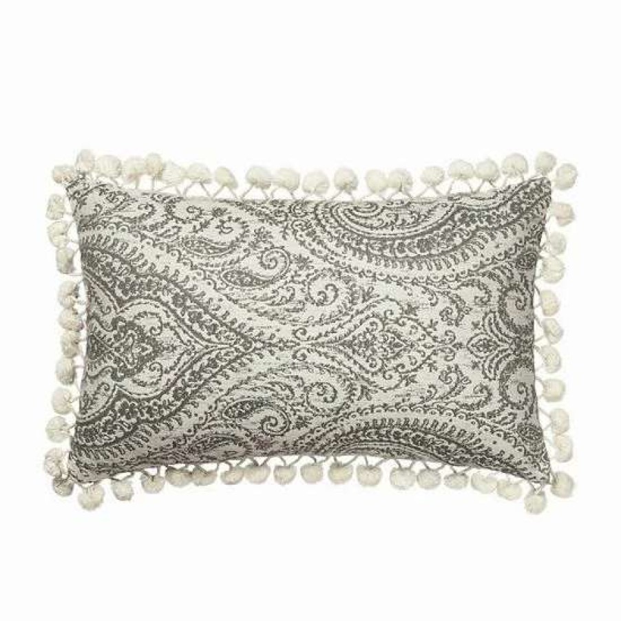 Home Decor * | Linum Home Textiles Anchor Decorative Square Throw Pillow Cover Gray