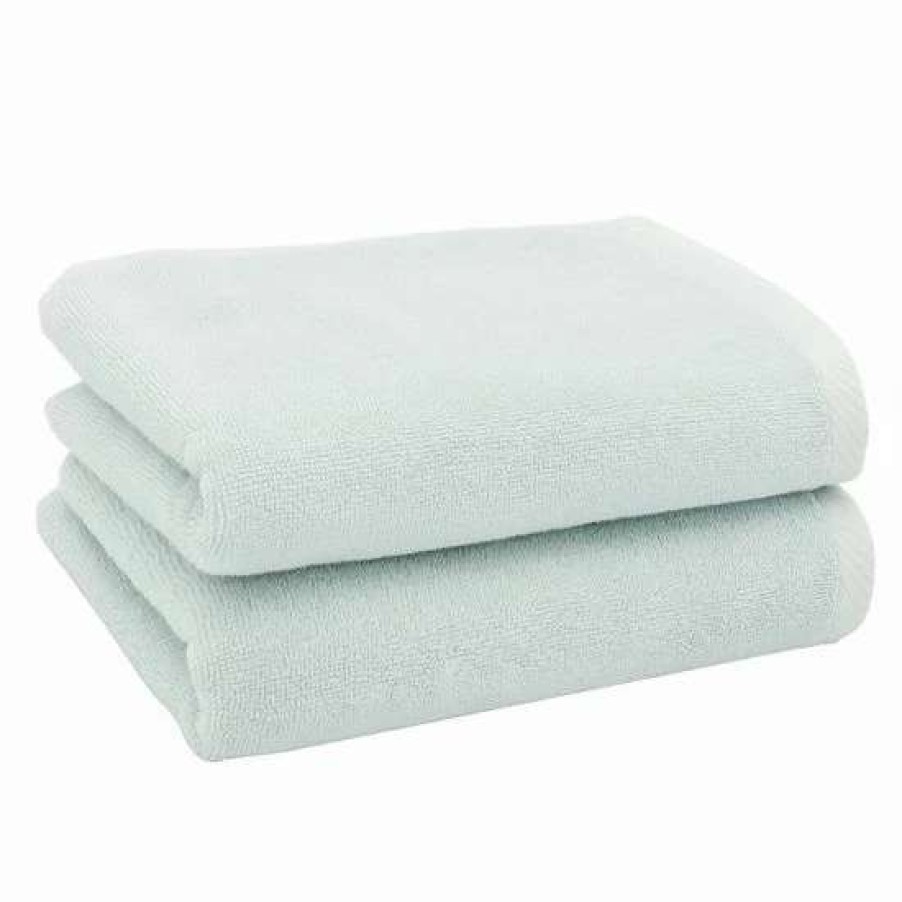 Bed & Bath * | Linum Home Textiles 2-Piece Turkish Cotton Ediree Hand Towel Set Aqua