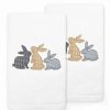 Bed & Bath * | Linum Home Textiles Bunny Row Embroidered Luxury Turkish Cotton 2-Pack Hand Towel Set Sand