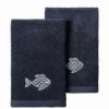 Bed & Bath * | Linum Home Textiles Turkish Cotton Figi 2-Piece Embellished Fingertip Towel Set Beige