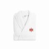 Clothing * | Linum Home Textiles Holiday Embroidered Luxury Terry Cotton Bathrobe Merry Christmas