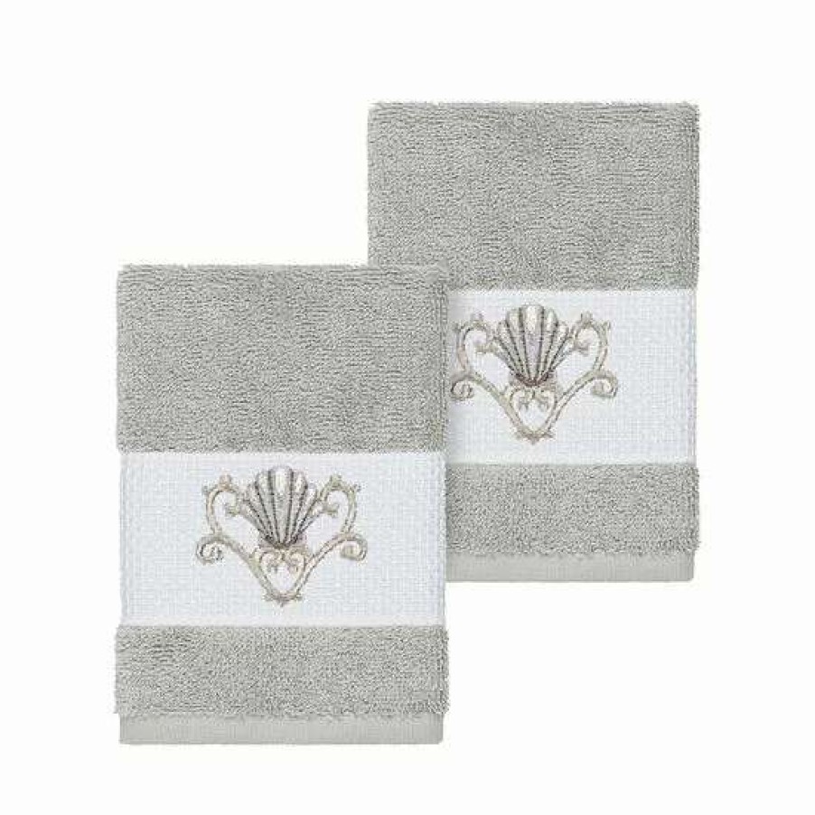 Bed & Bath * | Linum Home Textiles Bella Embellished Washcloth Latte